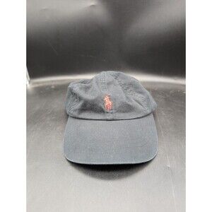 Polo Ralph Lauren Pony Logo Embroidered Cotton Cap Black One Size Mens Dad Hat